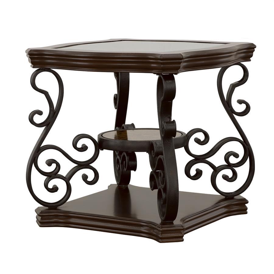 Laney - 1-Shelf Glass Top Rectangular Table