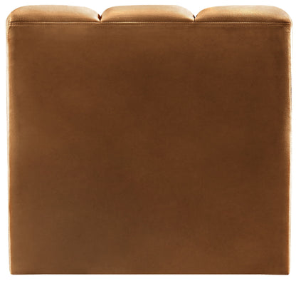 Arc - Velvet Straight Chair - Saddle