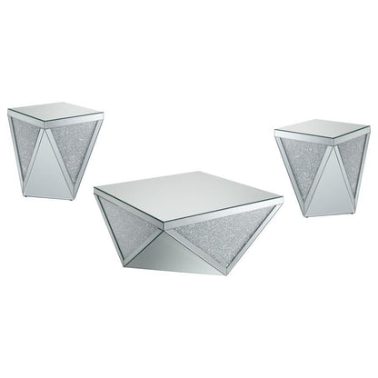 Amore - Mirrored Coffee Table Set