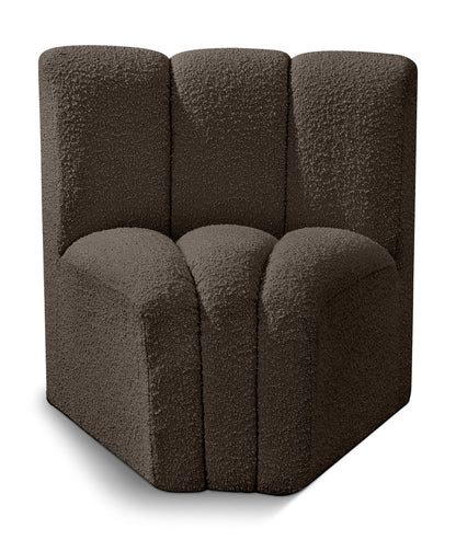 Arc - Boucle Fabric Curved Corner Chair