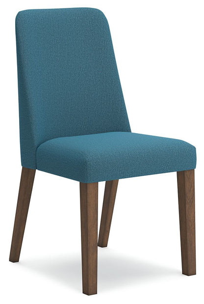 Lyncott - Dining Uph Side Chair (Set of 2) - Blue / Brown