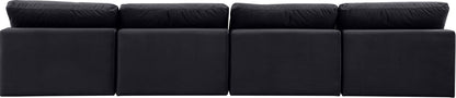 Comfy - Velvet Modular Armless Sofa 4 Seats