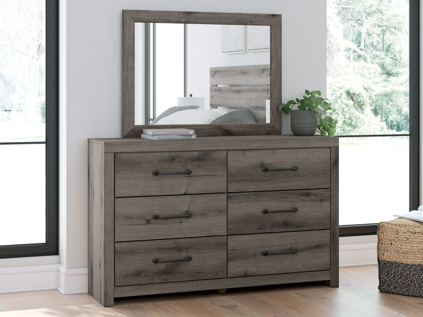 Graystorm - Dresser And Mirror - Brown Gray