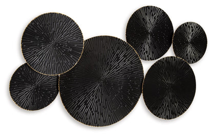 Rhetlen - Wall Decor - Black / Gold Finish
