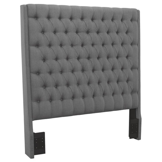 Camille - Upholstered Eastern King Panel Headboard - Gray