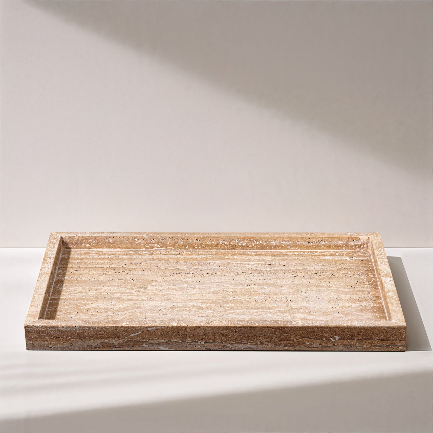 Barletta - Travertine Rectangular Tray - Natural