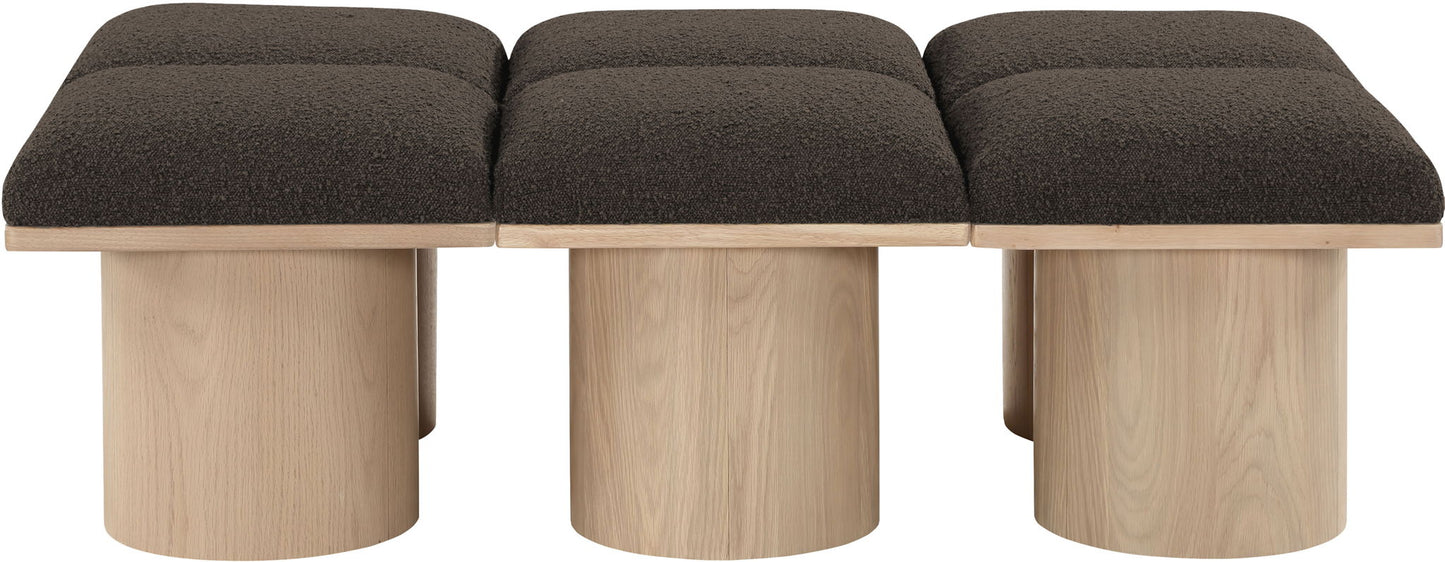 Pavilion - 6 Piece Modular Bench With Natural Base
