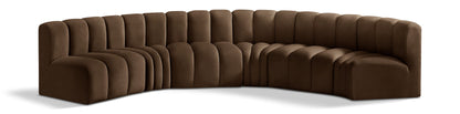Arc - Velvet 6 Piece U-Shaped Modular Sofa