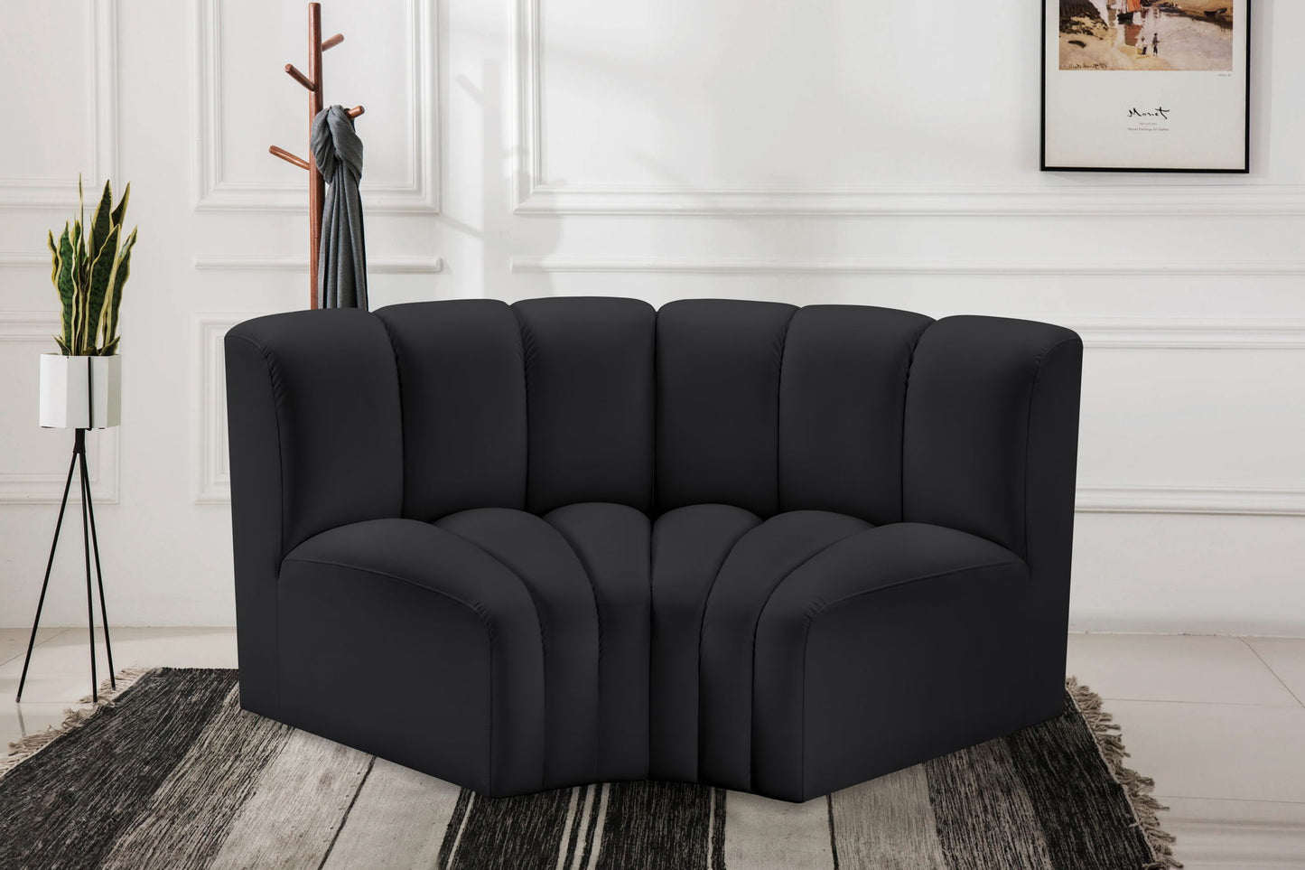 Arc - Faux Leather 2 Piece Modular Sofa