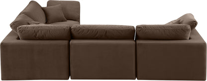 Comfy - 4 Piece Velvet Modular Sectional