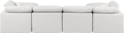 Indulge - Faux Leather 6 Piece Modular Double Chaise Sectional