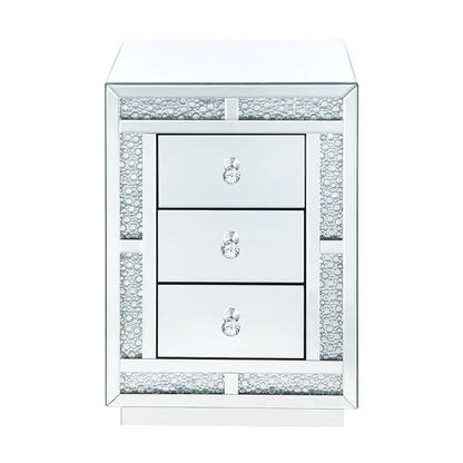 Mallika - Accent Table - Mirrored & Faux Crystals