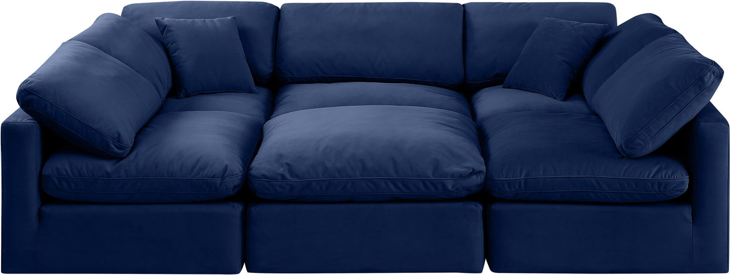 Indulge - Velvet 6 Piece Modular Sectional