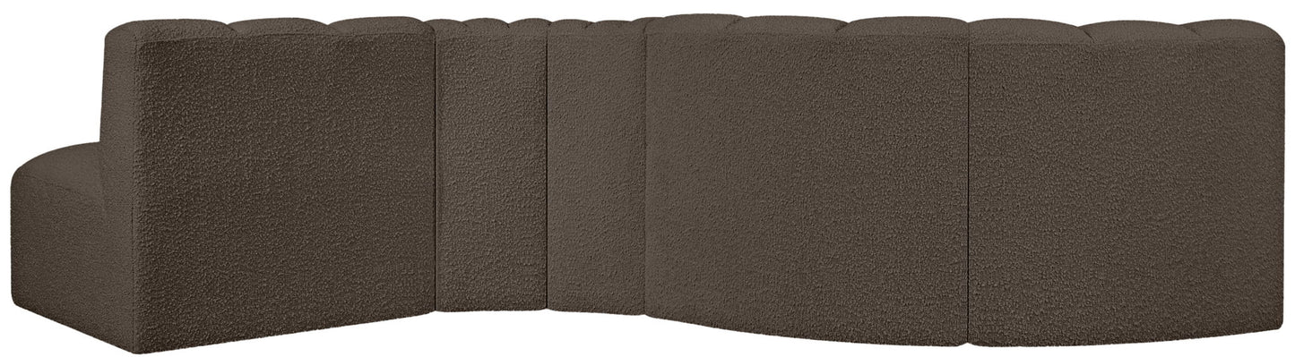 Arc - Boucle Fabric 5 Piece Modular Sofa