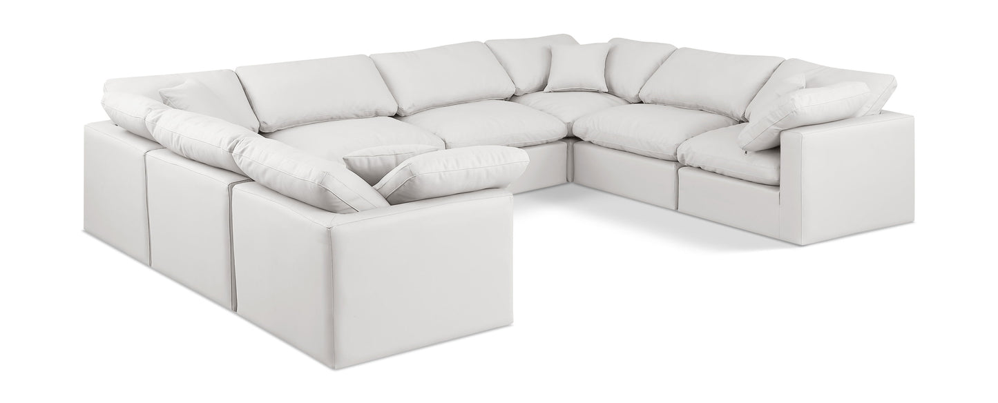 Indulge - Faux Leather 8 Piece Modular Sectional