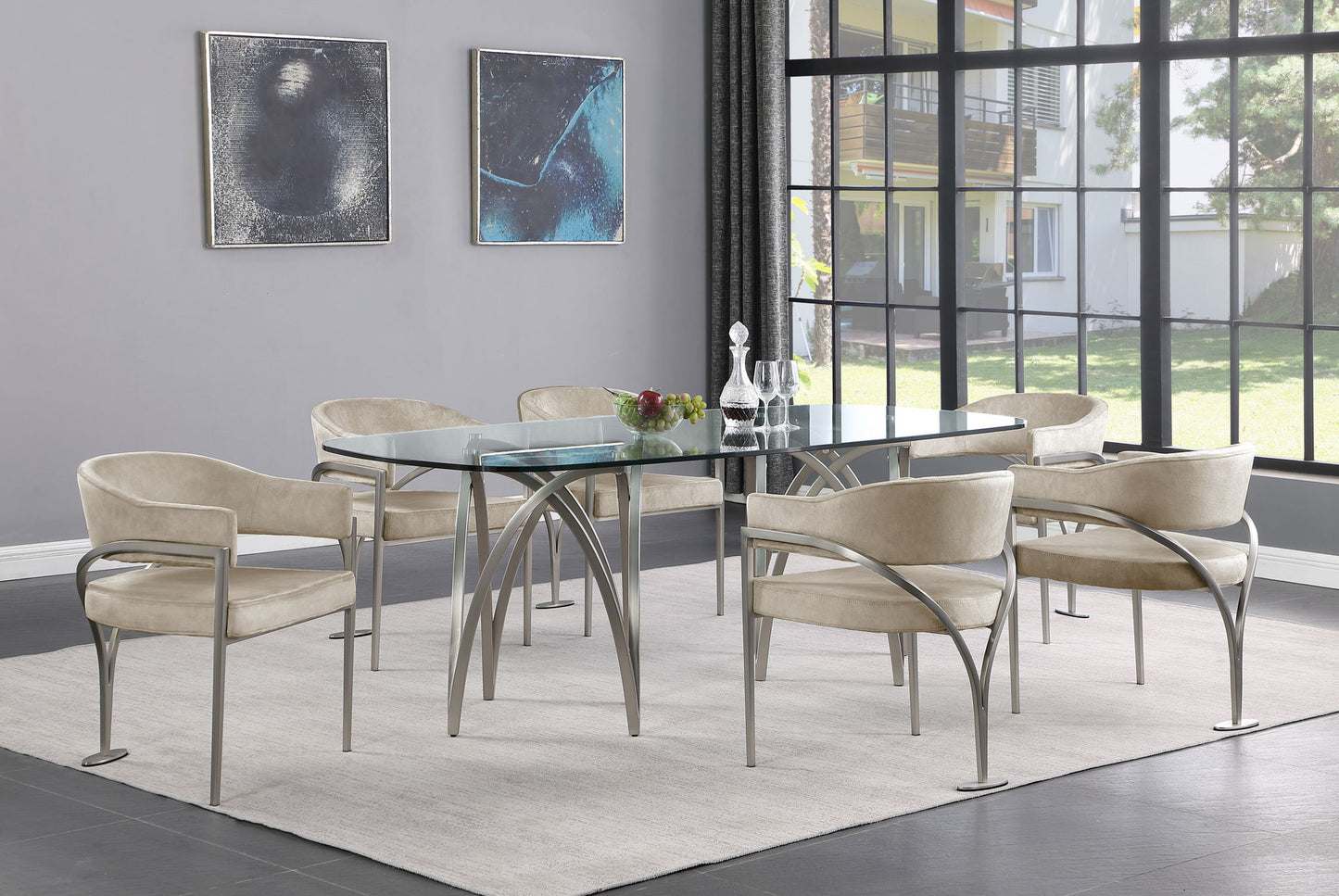 Madelyn - Dining Chair (Set of 2) - Brushed Chrome
