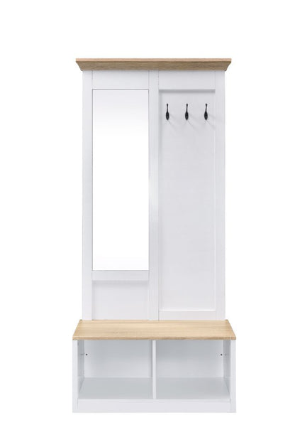 Melati - Hall Tree - Light Oak & White