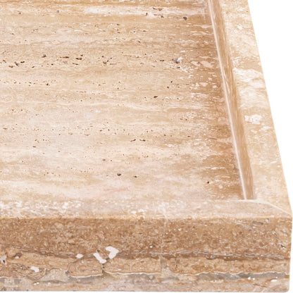 Barletta - Travertine Rectangular Tray - Natural