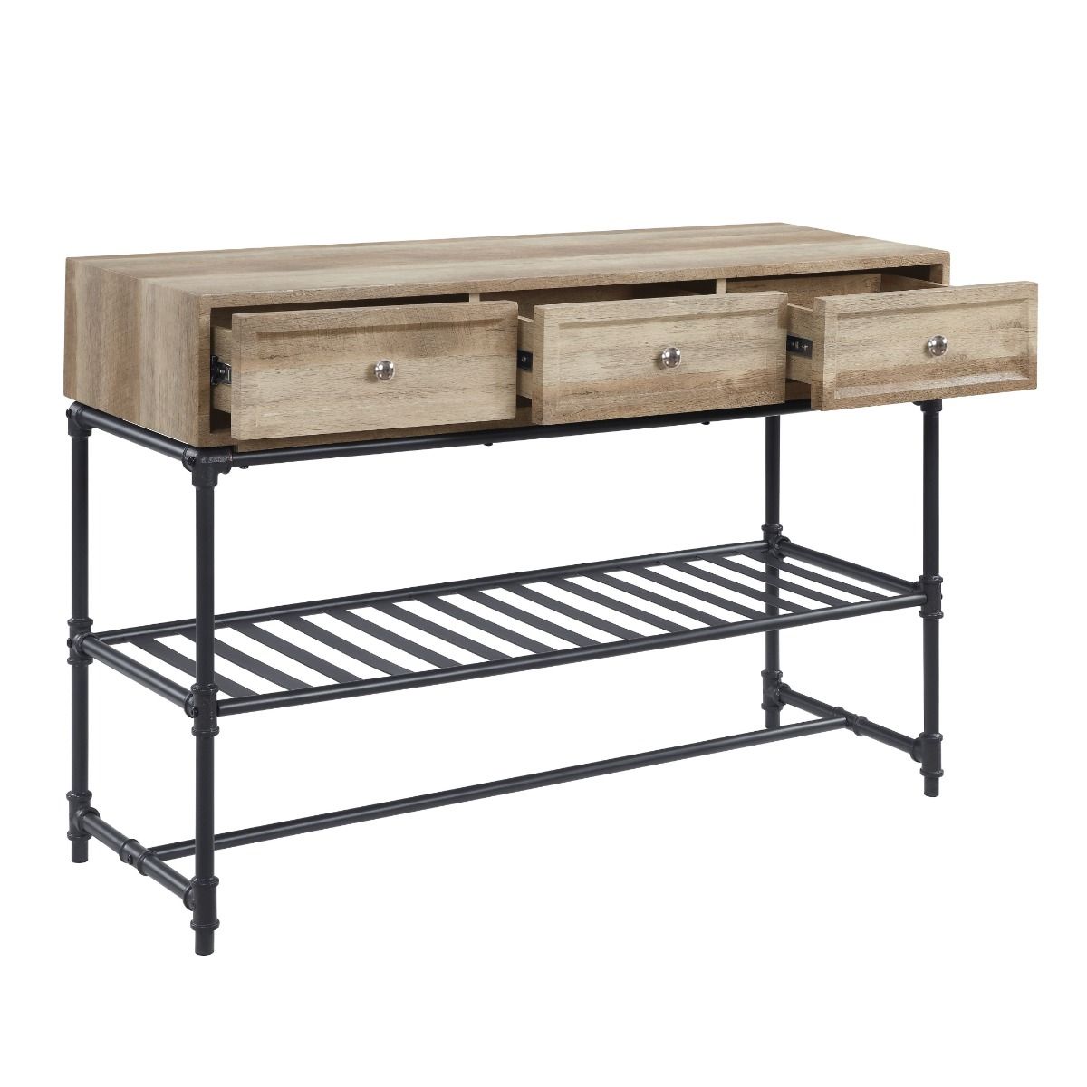 Brantley II - Sofa Table - Oak & Sandy Black