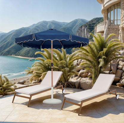 Amalfi - Patio Umbrella - Light Brown Base / Light Brown Pole