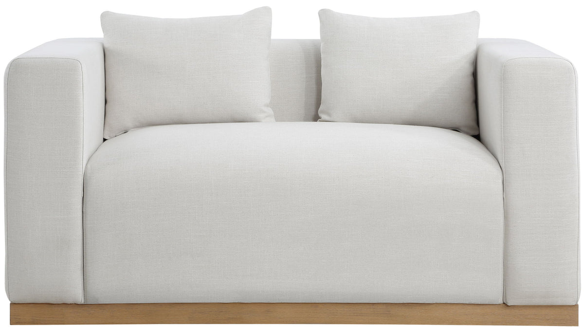 Alfie - Linen Textured Fabic Loveseat