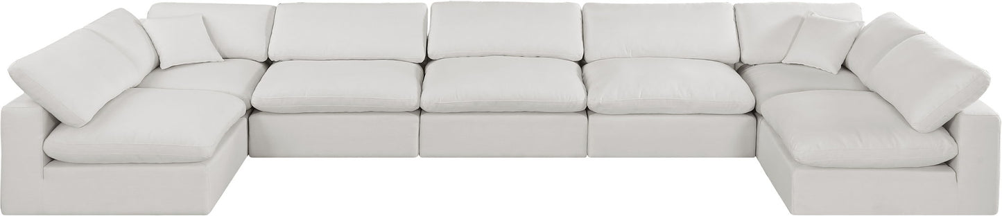 Comfy - 7 Piece Linen Modular Armless Sectional