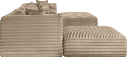 Shaggy - Fabric 6 Piece Modular Sectional With 2 Ottomans