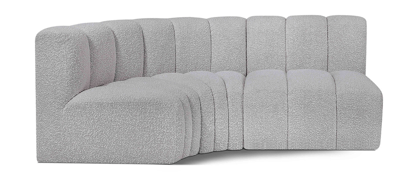 Arc - Boucle Fabric 3 Piece Sofa