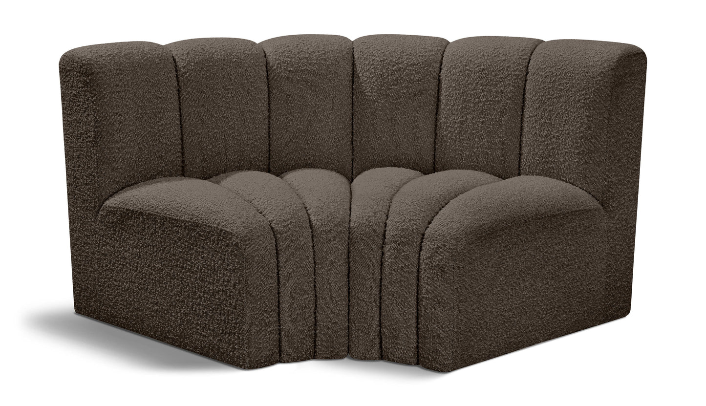 Arc - Boucle Fabric 2 Piece Modular Sofa