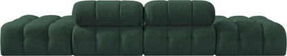 Ames - 4 Piece Boucle Upholstered Modular Sofa With 2 Backless Seats