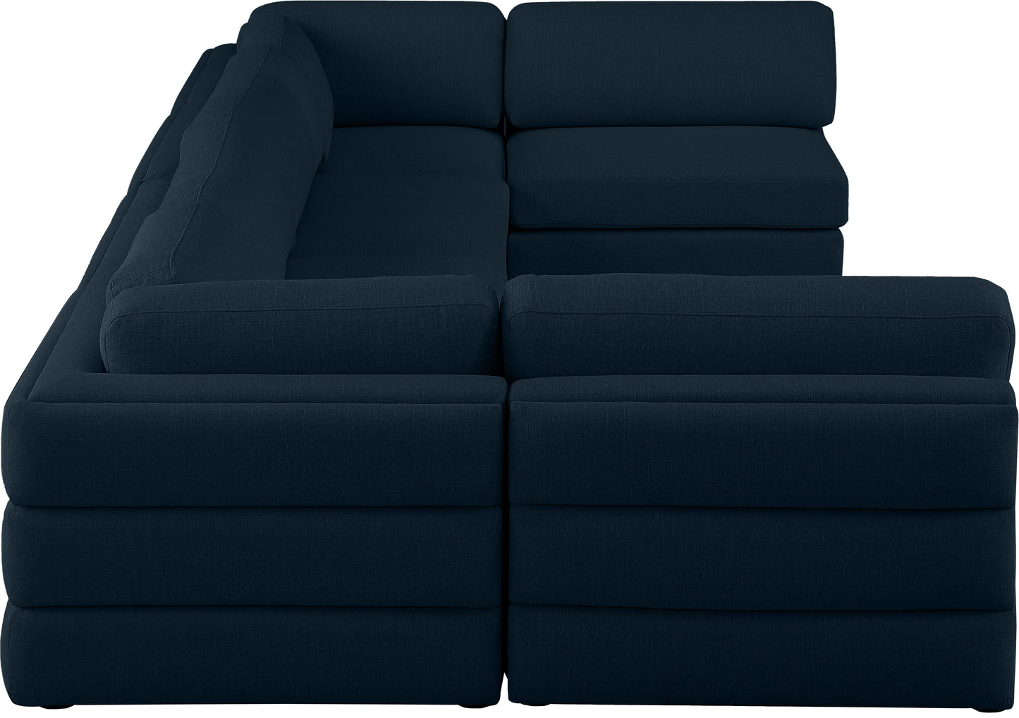 Beckham - 6 Piece Modular U-Shaped Armless Sectional