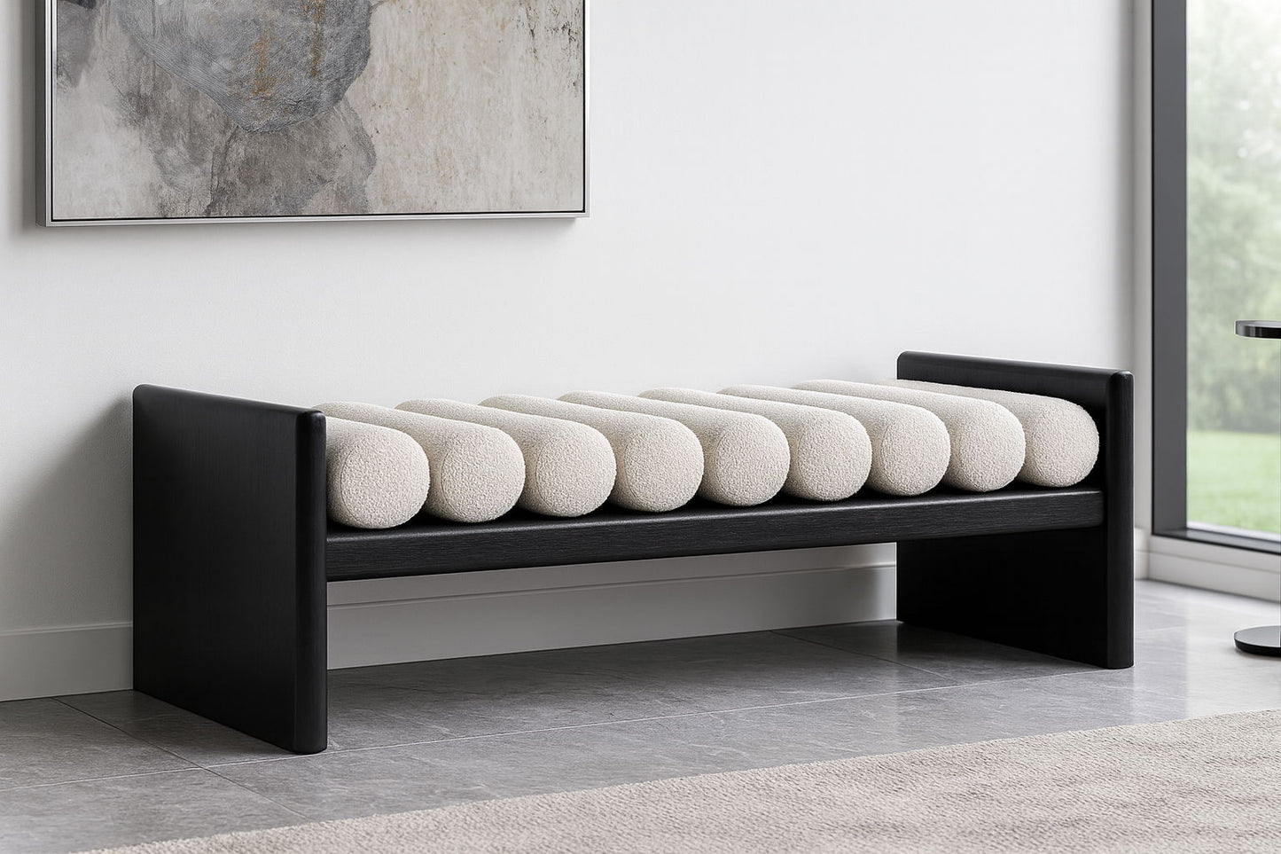 Waverly - Bench With Black Frame