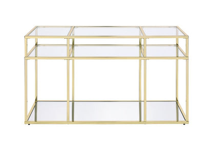 Uchenna - Sofa Table - Clear Glass & Gold