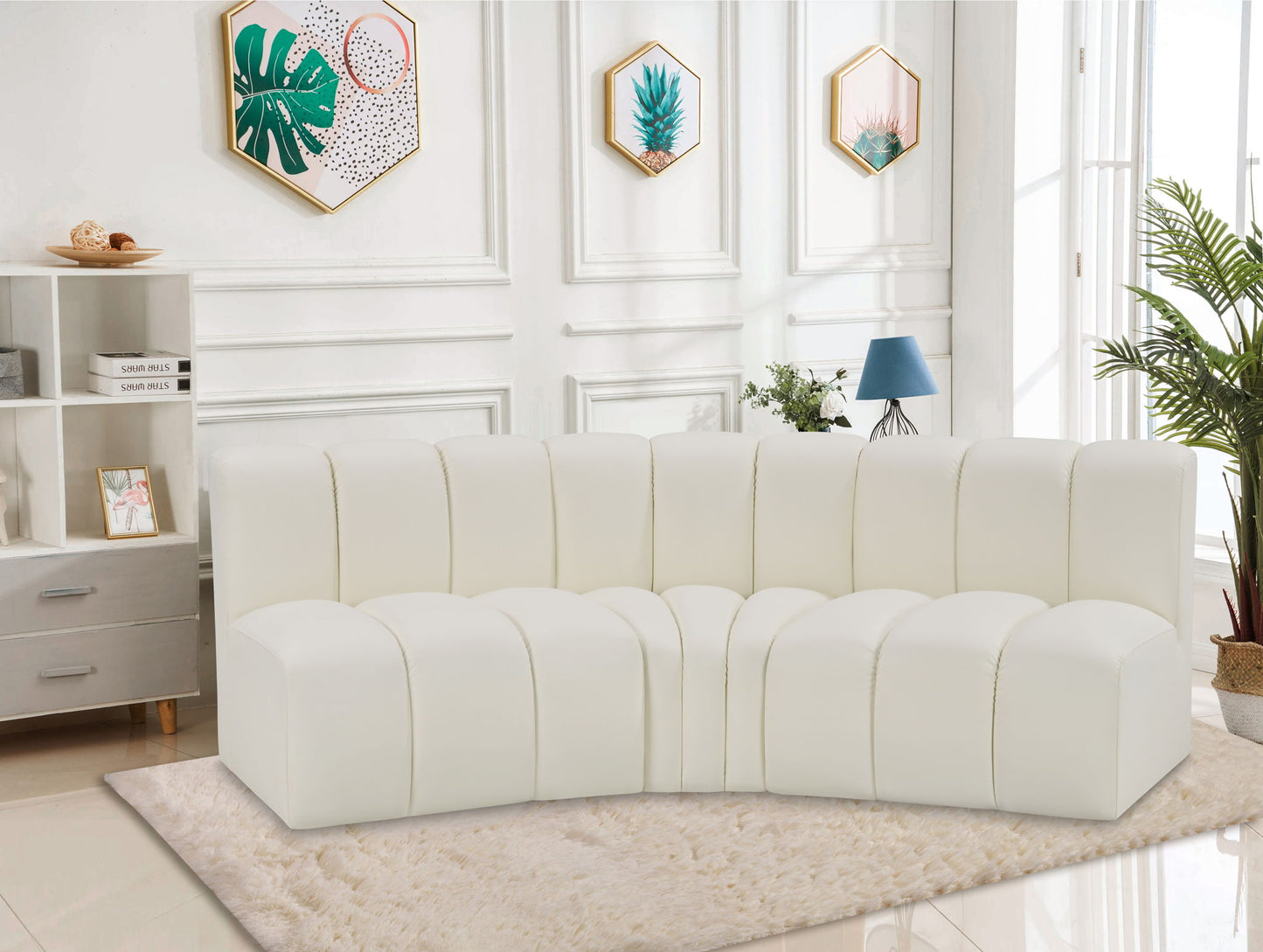 Arc - Faux Leather 3 Piece Modular Corner Sofa