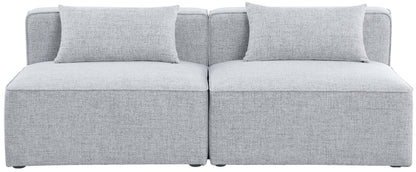 Cube - Linen Modular 2 Seat Armless Sofa