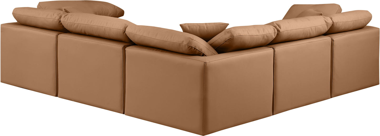 Indulge - Faux Leather 5 Piece Modular Corner Sectional