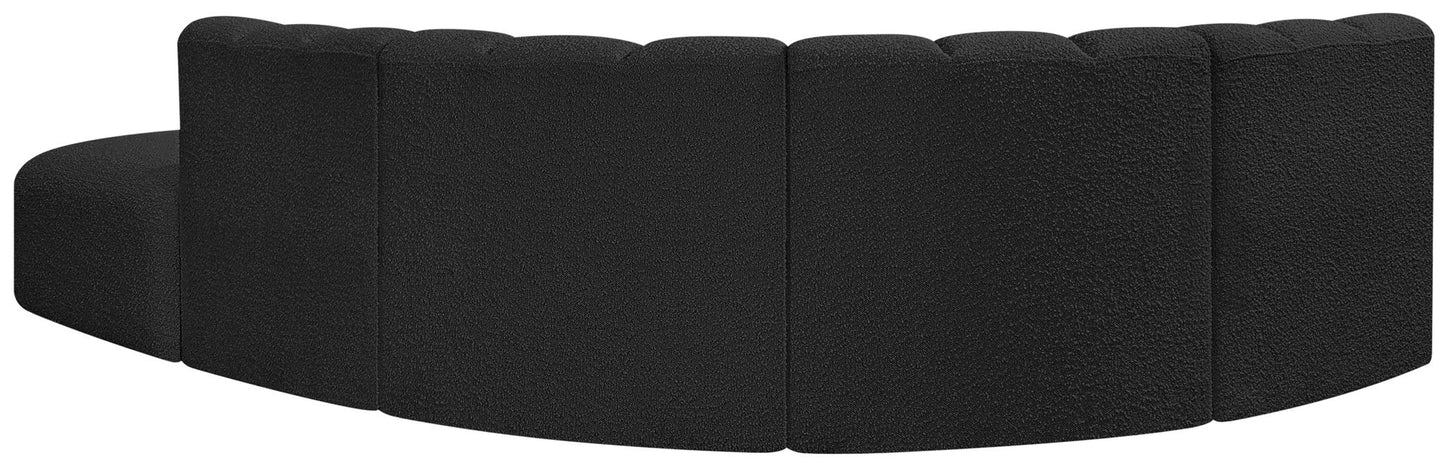 Arc - Boucle Fabric 5 Piece Corner Modular Sofa