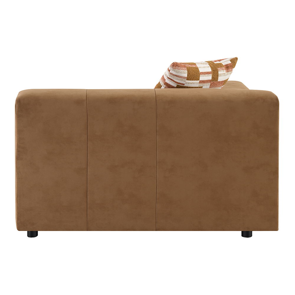 Zoey - Modular - RF Arm Chair With Pillow - Chocolate Suede