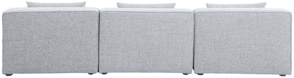 Cube - Linen Modular 3 Seat Armless Sofa