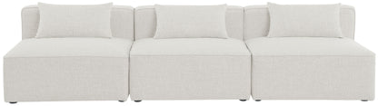 Cube - Linen Modular 3 Seat Armless Sofa