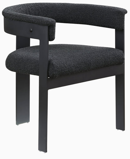 Romeo - Boucle Dining Chair With Black Base (Set of 2)
