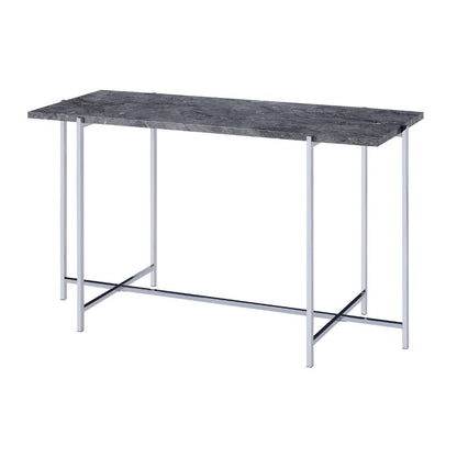 Adelae - Sofa Table - Faux Marble Top & Chrome