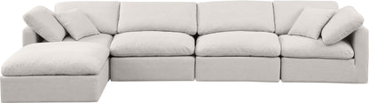 Indulge - Linen 5 Piece Modular Sectional With Chaise