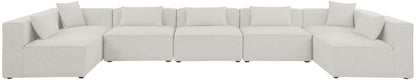 Cube - Linen 7 Piece Modular U-Shaped Sectional