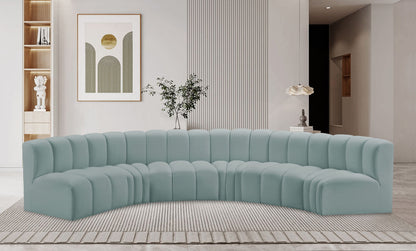 Arc - Faux Leather 6 Piece U-Shaped Modular Sofa