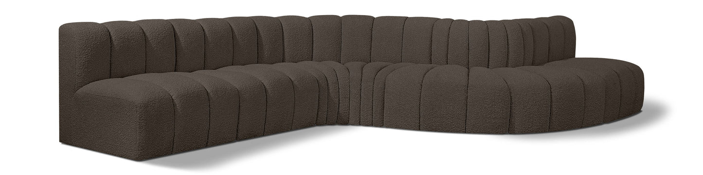 Arc - Boucle Fabric 7 Piece Modular Sofa