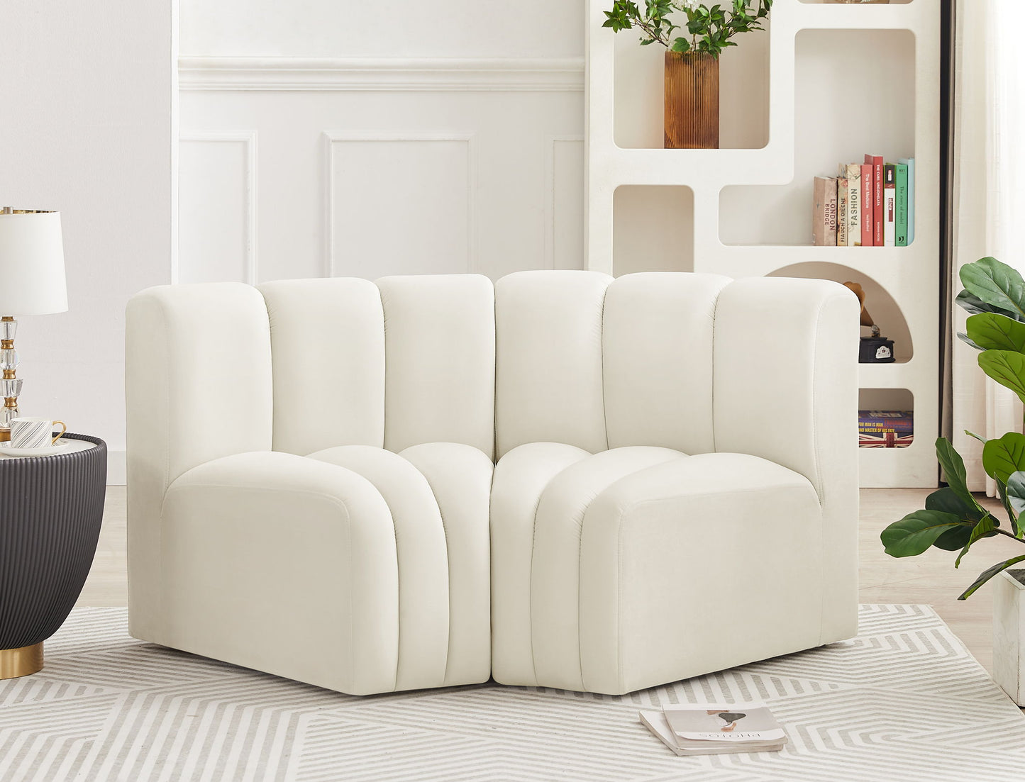 Arc - Velvet 2 Piece Modular Sofa