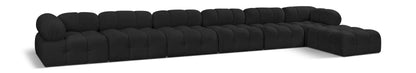 Ames - 7 Piece Boucle Fabric Modular L-Shaped Sectional