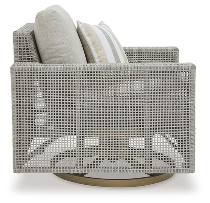 Seton Creek - Swivel Lounge With Cushion - Gray