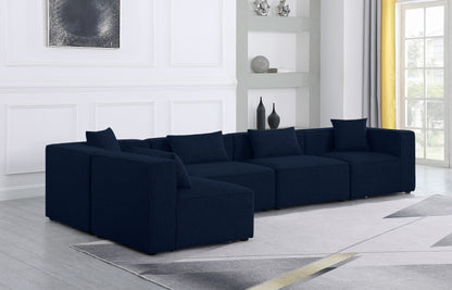 Cube - Linen 5 Piece Modular Sectional